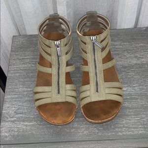 Olive green sandals